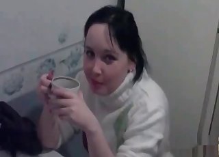 Russian-looking zoophile enjoying sex