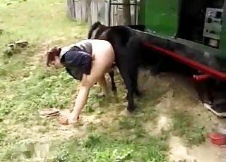 Sexy black pony fucking her wet cunt