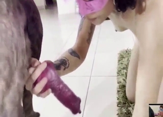 Bunch of horny zoophile women fucking dogs