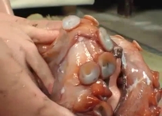 This amazing whore is totally covered in sticky slime