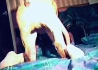 Night bestiality sex action with a good dog
