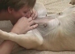 Zoophile is giving some asshole licking fun to a pet