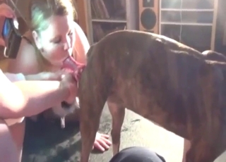 Blonde MILF craving hound cock after midnight