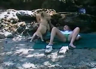 Outdoor sex action with my sweet doggy