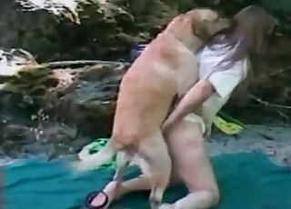 Outdoor sex action with my sweet doggy