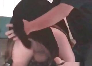 Perrito enseñado y zoófilo asombroso