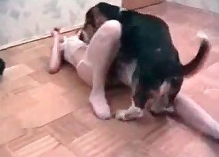 Con lai thích thú với cái lồn chặt của em bé gầy gò