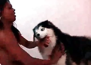 कुत्ते ने अपने काले मालिक को चोदा