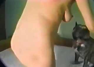 Impressive pornography with a thirsty doggy